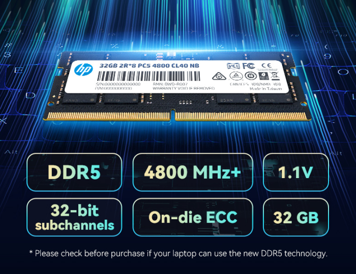 HP X1 DDR5 RAM SODIMM 4800MHz