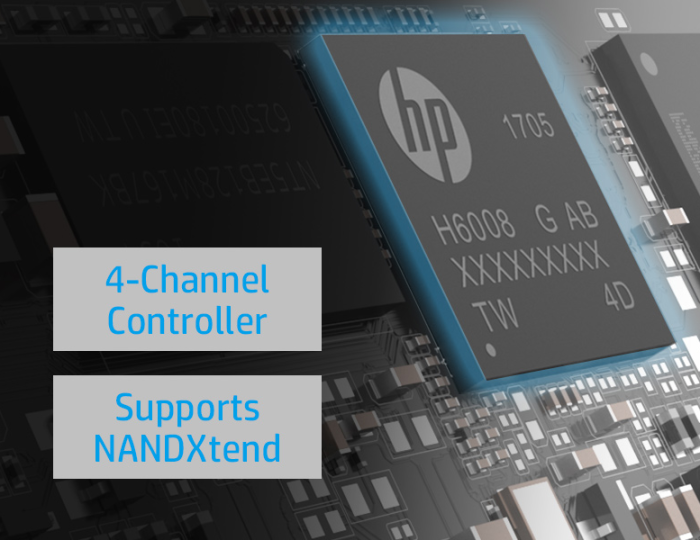 4-channel controller Supports NANDXtend