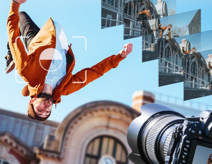 Burst-mode photography continuous shooting