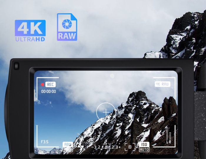 Captures 4K UHD videos 4K video