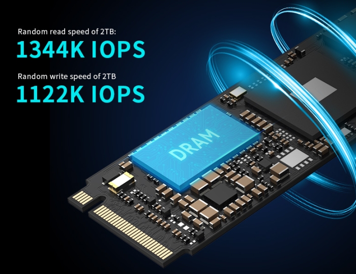 HP FX900 Pro with independent DRAM cache M.2 SSD with DRAM