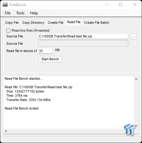 DiskBench benchmark