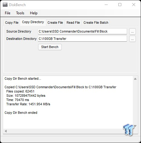 DiskBench test