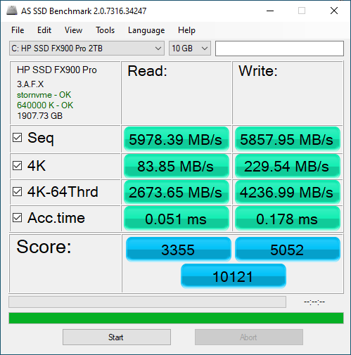 HP FX900 Pro 2TB Solid State Drive 10GB