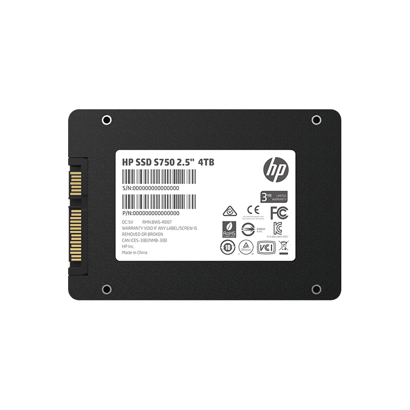HP storage flash memory, DRAM memory, 2.5 inch SSD and M.2 SSD